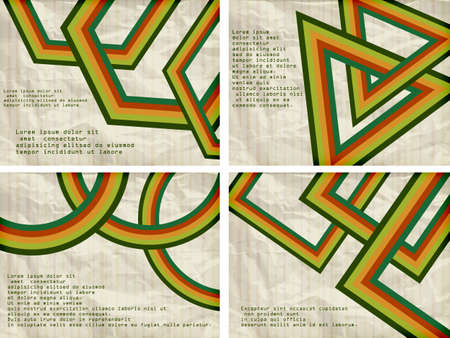 retro background with abstract figures のイラスト素材