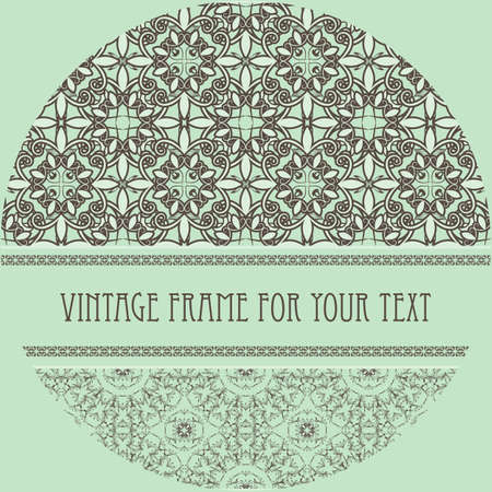 vintage pattern with frame for your textのイラスト素材