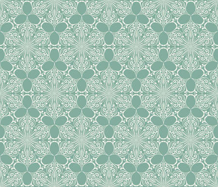 Seamless Lacy Winter Pattern with Snowflakes