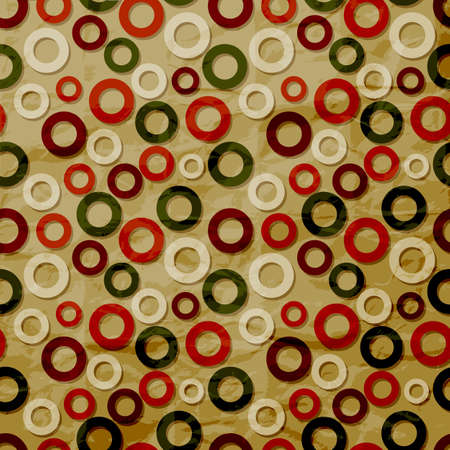 seamless christmas  retro pattern on crumpled paper textureのイラスト素材