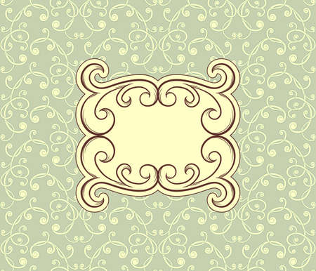  floral seamless vintage pattern with floral frame for your textのイラスト素材