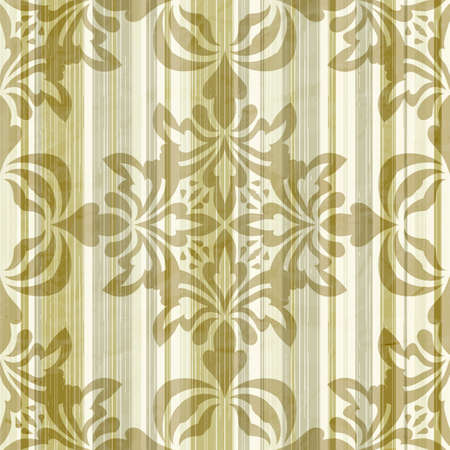 vector  seamless floral pattern on crumpled striped paper, eps 10のイラスト素材