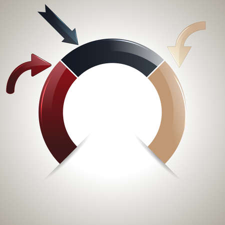 sinfographic template with arrows, place for your text, transparency effectsのイラスト素材