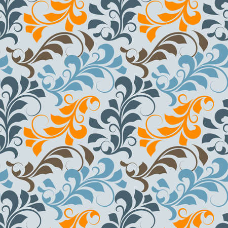 Vector seamless floral  pattern,fully editable eps 8 file with clipping masks,  seamless pattern in swatch menuのイラスト素材