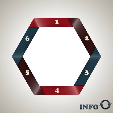 vector hexagon  infographic templateのイラスト素材