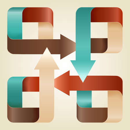 vector infographic template, scheme of connectionのイラスト素材
