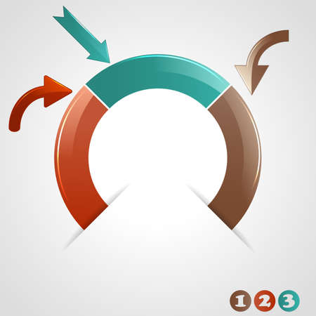 vector sinfographic template with arrowsのイラスト素材