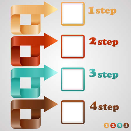 vector infographic template, scheme of optionsのイラスト素材