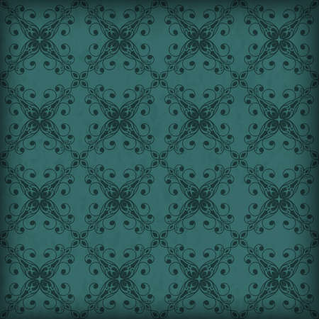 Vector seamless floral pattern on grungy background, transparency effects and gradient mesh appliedのイラスト素材