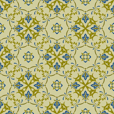 vector seamless pattern in eastern style, seamless pattern in swatch menu