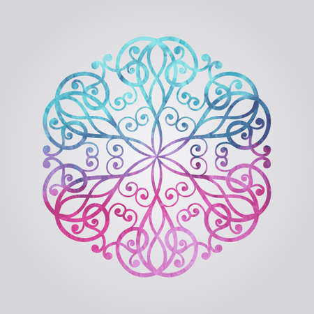 Vector Watercolor Snowflakeのイラスト素材