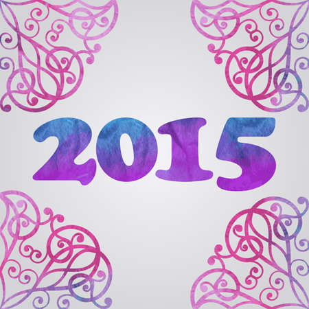 Vector Watercolor 2015のイラスト素材