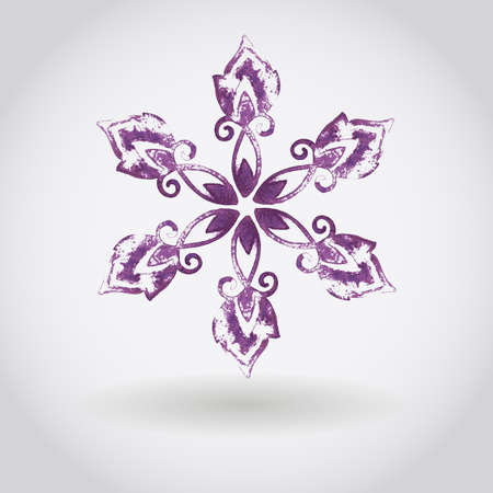 Vector Watercolor Snowflakeのイラスト素材