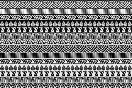 Vector Seamless Ethnic Pattern, seamless pattern in swatch menuのイラスト素材