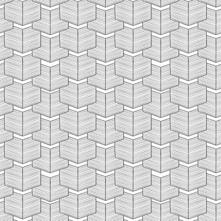 Vector Seamless Abstract Doodle Patternのイラスト素材