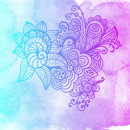 Vector Floral Greeting Cardのイラスト素材