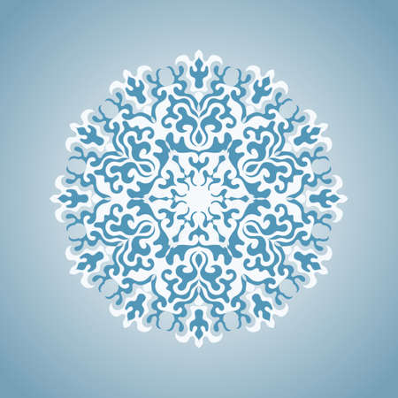 Vector Blue and White Snowflakeのイラスト素材
