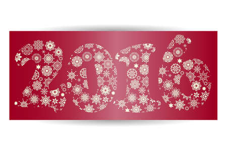 2016 Flayer with snowflakesのイラスト素材
