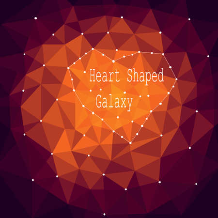 Vector Heart Shaped Galaxy Illustrationのイラスト素材