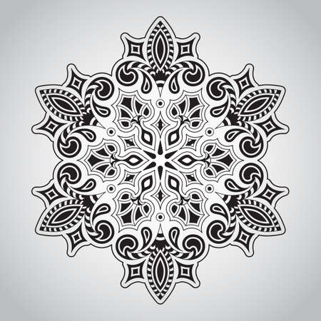 Floral Rounded Mandala Patternのイラスト素材