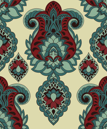 Retro Seamless Paisley Patternのイラスト素材