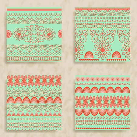 4 Tribal Seamless Patterns