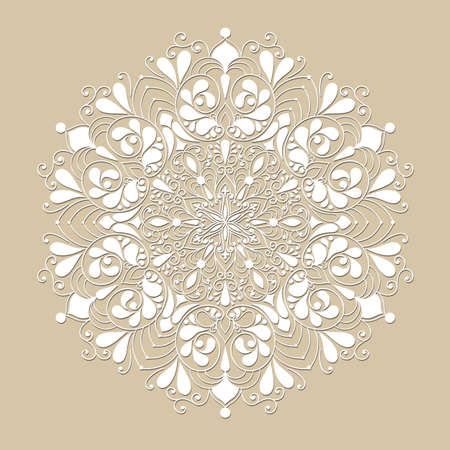 Vector Circle Mandala Floral Patternのイラスト素材