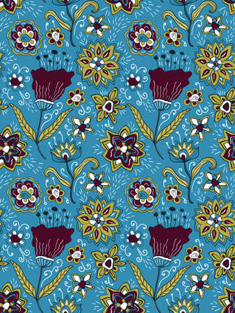 Vector Seamless Floral Spring Patternのイラスト素材