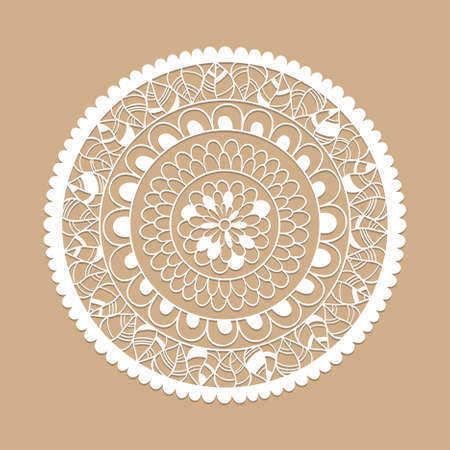 Mandala. Vector Lacy Circle Patternのイラスト素材