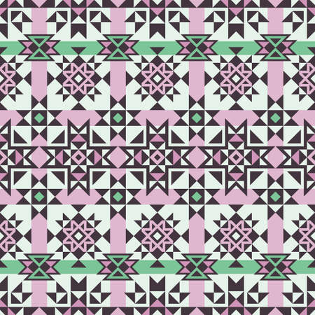 Vector Seamless Ethnic Pattern. Geometric Design. Can be used for textile, backgrounds, web,...