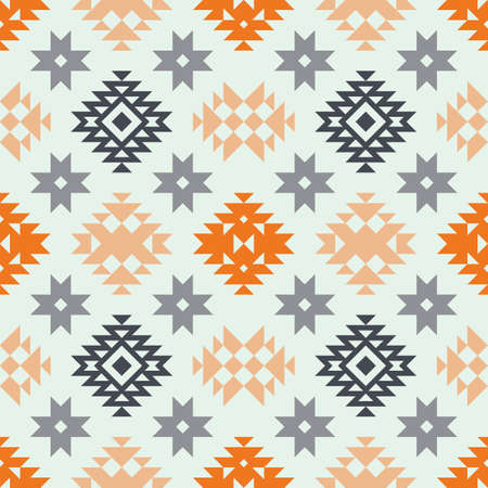 Vector Seamless Ethnic Pattern. Geometric Design. Can be used for textile, backgrounds, web, wrapping paper, package etc.のイラスト素材