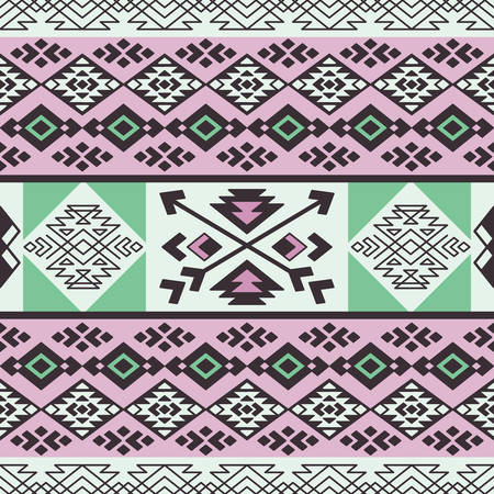 Vector Tribal Seamless Pattern. Geometric Design. Can be used for textile, backgrounds, web,...
