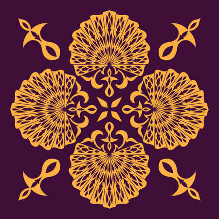 Vector Seamless Textile Pattern with abstract flowersのイラスト素材