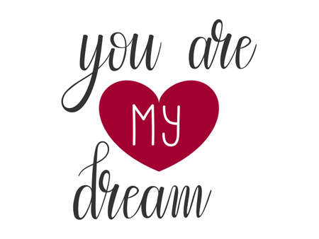 Vector Valentine's Day Greeting Card. You are my dreamのイラスト素材