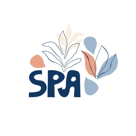 Vector Abstract Spa Salon Backgroundのイラスト素材