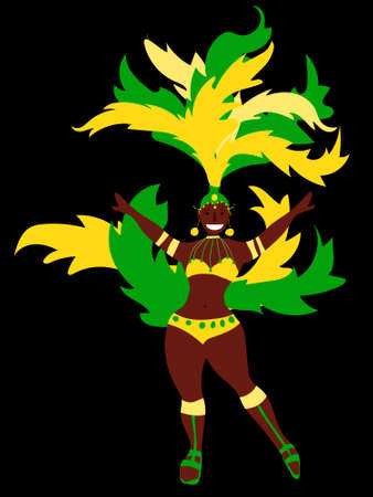 Brazil carnival womanのイラスト素材