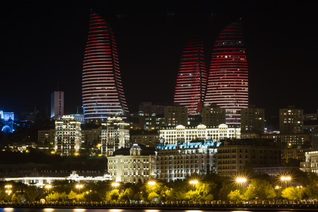 Flame Towers in Bakuの写真素材
