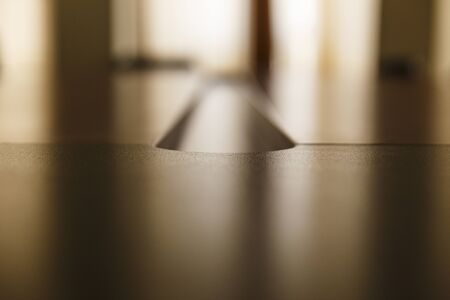 table in the presentation room