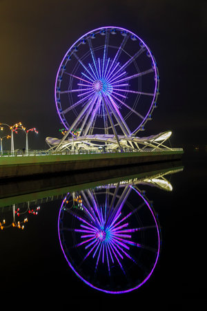 Ferris wheel on the Boulevard in Bakuのeditorial素材