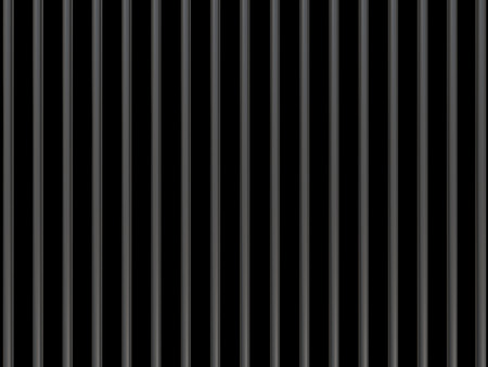 Metal bars on a black background like prison barsの写真素材