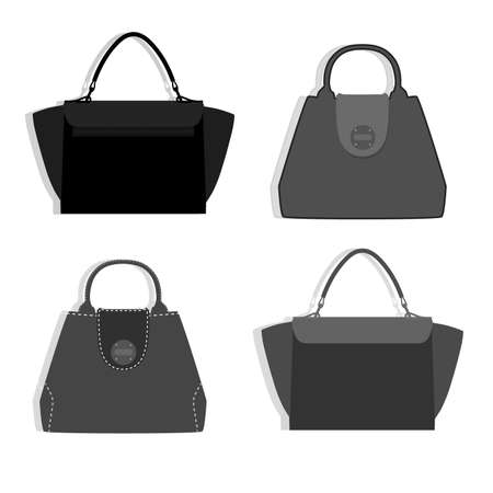 Icons set  handbags on a light background.Vectorのイラスト素材