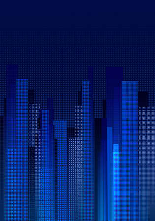 Abstract a background with stripes and glowing lines.Similar to the skyscrapers.のイラスト素材