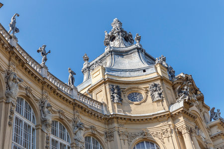 Detail of the castle of Vajdahunyad in Budapestのeditorial素材