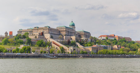 Buda Castle.View from the Danubeのeditorial素材