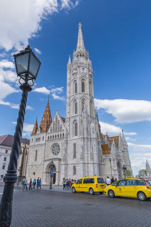 HUNGARY,BUDAPEST - APRIL 15,2016:Matthias Church in Budapestのeditorial素材