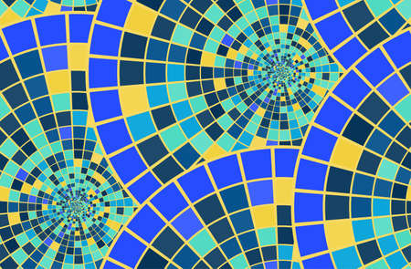 A seamless repeating pattern imitating tiled in a circle on the floor.Vectorのイラスト素材