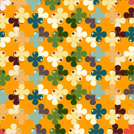 Seamless repeating pattern of abstract flowers.Vectorのイラスト素材