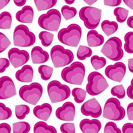 A seamless repeating pattern of hearts.Vectorのイラスト素材