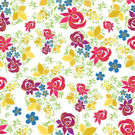 Seamless repeating floral pattern.Vectorのイラスト素材
