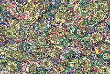 Abstract background consisting of colored patterns.Vectorのイラスト素材